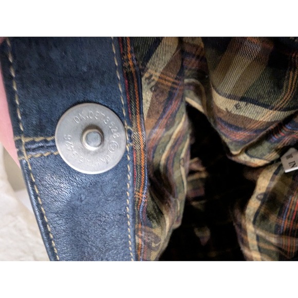 Derek Alexander Leather Hobo Shoulder Bag Dark Blue Distressed Style - Picture 8 of 16